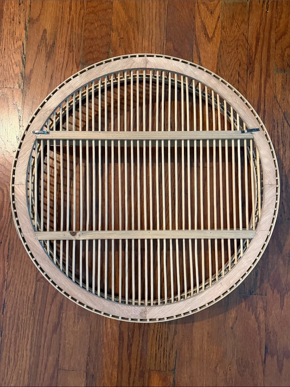 T.J.Maxx Round Slatted Wood Wall Rack - Light Wood